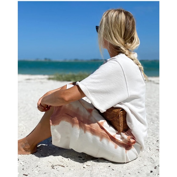 Emerson Fry DRAWSTRING SKIRT - TIE DYE TERRACOTTA Size S - Picture 9 of 12